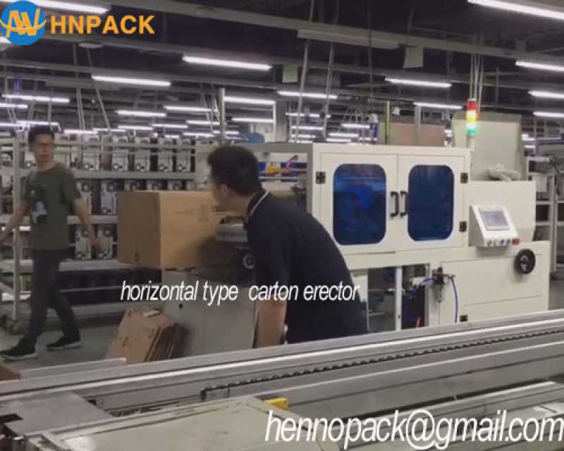 Hennopack Auto High Speed Carton Erector Machine - Efficient Case Forming Machinery